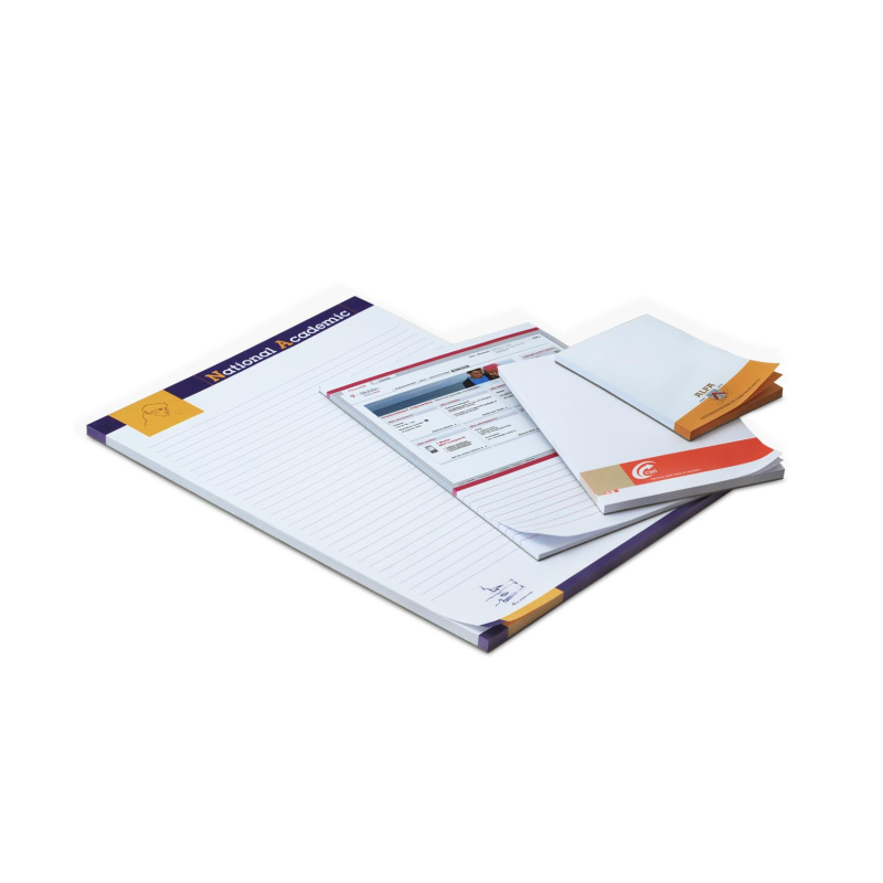 Schrijfblok A5 / Notitieblok A5 met 100 vel (v.a. 125 stuks)