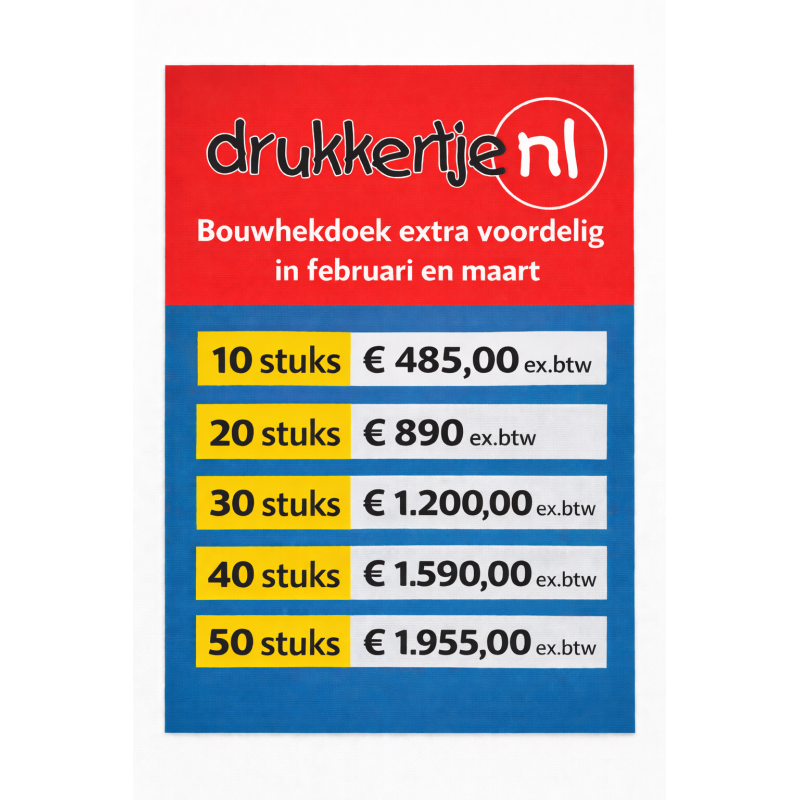 Bouwhekdoek Mesh Superdeal - Privacy & Veiligheid op de Bouwplaats