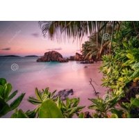 Tuindoek Strand met Boot (1000)