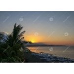 Tuindoek Strand met Boot (1000)