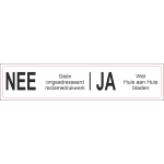 NEE / JA STICKER 1